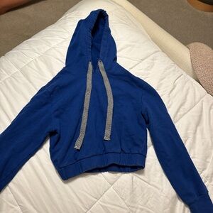 Wild Fable Blue Hoodie with Striped Drawstrings